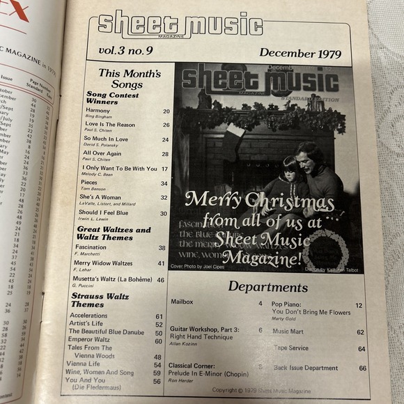 Vintage Sheet Music Magazine, Dec. 78,79 And 88. Three Issues Words and Music - Picture 9 of 13